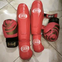 دستکش بوکس و محافظ ساق و روپایی