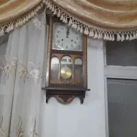ساعت دیواری عتیقه چوبی کوکی زنگ دار