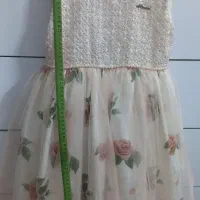 پیراهن دخترانه مجلسی زیبا و ترک در حد نو و تمیز