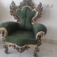 مبل سلطنتی ۹نفره با میز غذاخوری ۴نفره تمام چوب|مبلمان خانگی و میز عسلی|زنجان, |دیوار