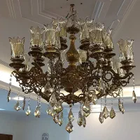 لوستر برنز 8شاخه دوتایی