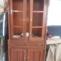 یخچال بوژان موتورسوخته وکمد چوبی بدون شیشه