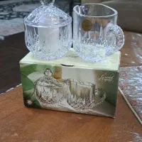 قندان و جا شکری کریستال لانگ شامپ فرانسه