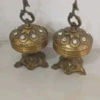 قندان پایه دار برنزی