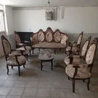 مبل استیل ۸ نفره چوب قدیمی