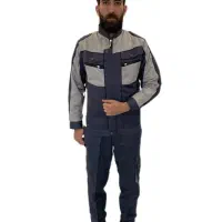 لباس کار صنعتی مدل ایکات (طوسی ، استخوانی)