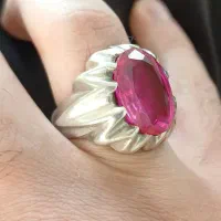 انگشتر نقره یاقوت