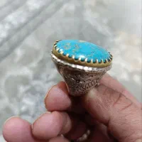 انگشتر فیروزه سنگین وزن رکاب دست ساز 41گرم|جواهرات|خواف, |دیوار