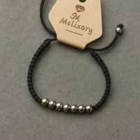 دستبند بافت وسط مهره