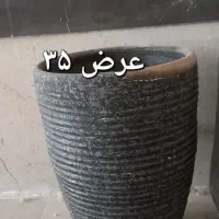 ۵ عدد گلدان بزرگ سفالی به رنگ طوسی کاملا سالم|گل و گیاه طبیعی|تهران, ائمه اطهار|دیوار