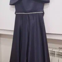پیراهن مجلسی دخترانه  شیک سورمه  ای