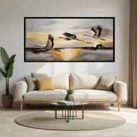 تابلو مدرن پرواز درنا