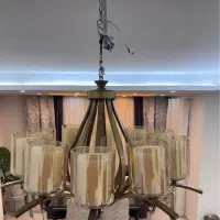 لوستر 10شاخه|لوستر و چراغ آویز|فردیس, داوری|دیوار