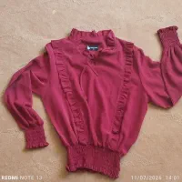 شومیز زرشکی نو