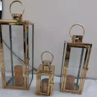 فانوس طلایی استیل