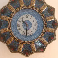 ساعت دیواری خاتم کاری مینا کاری اصل اصفهان