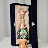 گلدان نگارستان نیلی مدل مس به همراه جعبه فانتزی