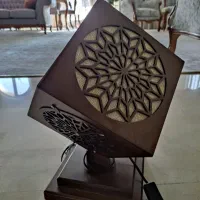 ساعت آباژور رومیزی چوبی|چراغ خواب و آباژور|کرج, عظیمیه|دیوار