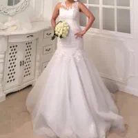 لباس عروس ژورنالی اروپایی عقد نامزدی مدل ماهی