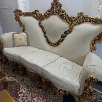 مبلمان سلطنتی ۹ نفره تمام چوب در حد نو