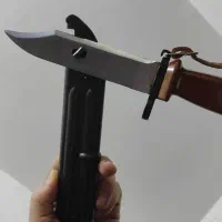 چاقو کاردسنگری قدیمی مناسب کوهنوردی کمپ ماشین|کلکسیون اشیاء عتیقه|دامغان, |دیوار