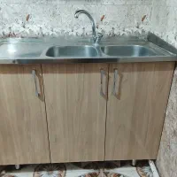 کابینت ظرفشویی همراه با سینک وشیر
