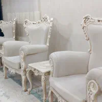 حراج مبل سلطنتی ۹ نفره همراه با میزها|مبلمان خانگی و میز عسلی|قم, کیوانفر|دیوار