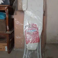 میز اتوی سفید طرح دار نو با جای اتو