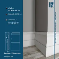 انواع قرنیز و پاخور از جنس MDF|مصالح و تجهیزات ساختمان|رشت, جانبازان|دیوار