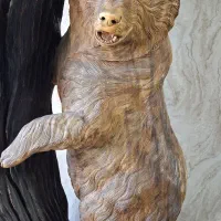 مجسمه خرسهای چوبی کلکسیونی کمیاب|مجسمه، تندیس، ماکت|قدس, شهر‌قدس|دیوار