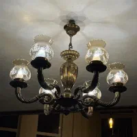 لوستر برنز ۶ شاخه بسیار نو