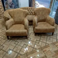 مبل ۵ نفره چستر اصلی در حد نو|مبلمان خانگی و میز عسلی|کرج, شهرک نهال و بذر|دیوار