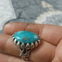 انگشترفاخرودرشت ودست سازفیروزه اصل