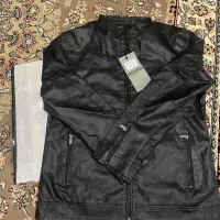 کاپشن چرمی مشکی