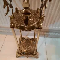 میوه خوری کنارسالنی بلند برنجی برنز گلمرغی بزرگ|صنایع دستی و سایر لوازم تزئینی|مشهد, آزادشهر|دیوار