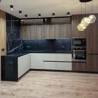 کابینت طرح چوب و سفید سوپر مات کد سفید۱۴|مصالح و تجهیزات ساختمان|اردبیل, |دیوار