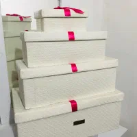 یک عدد لباس عقدی ی بار تن شده ۴عدد باکس سفید