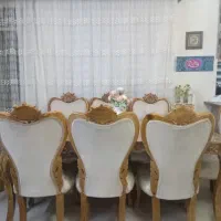 میز نهار خوری چوب راش ۸نفره