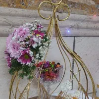 ماشین عروس بله برون دسته گل پول باکس نوزادی|گل و گیاه طبیعی|یزد, |دیوار