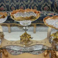 ظروف کریستالی پایه برنز