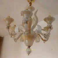 لوستر ۸ شاخه هورا یخی|لوستر و چراغ آویز|تهران, انبار نفت|دیوار