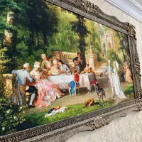 تابلو فرانسوی مخمل ماشینی چوب راش|تابلو، نقاشی، عکس|همدان, |دیوار