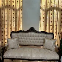 ی دست مبل ۹ نفره کاملا تمیز رنگ کرم قهوهای|مبلمان خانگی و میز عسلی|تهران, قبا|دیوار