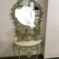 آینه و شمعدان برنز