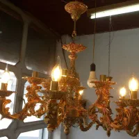 لوستر آرامیس طلایی|لوستر و چراغ آویز|رشت, حافظ آباد|دیوار