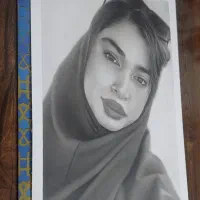 طراحی چهره به سبک سیاه قلم|تابلو، نقاشی، عکس|گنبد کاووس, |دیوار