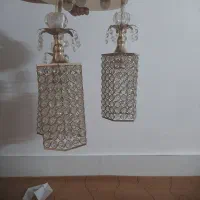 لوستر سه شاخه طلایی