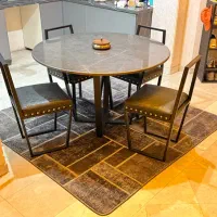 میز ناهار خوری فلزی سنگی