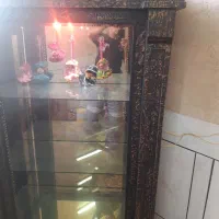 ویترین چوبی-آیینه ای ۴طبفه