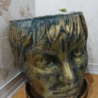 گلدان سفال رخ بزرگ